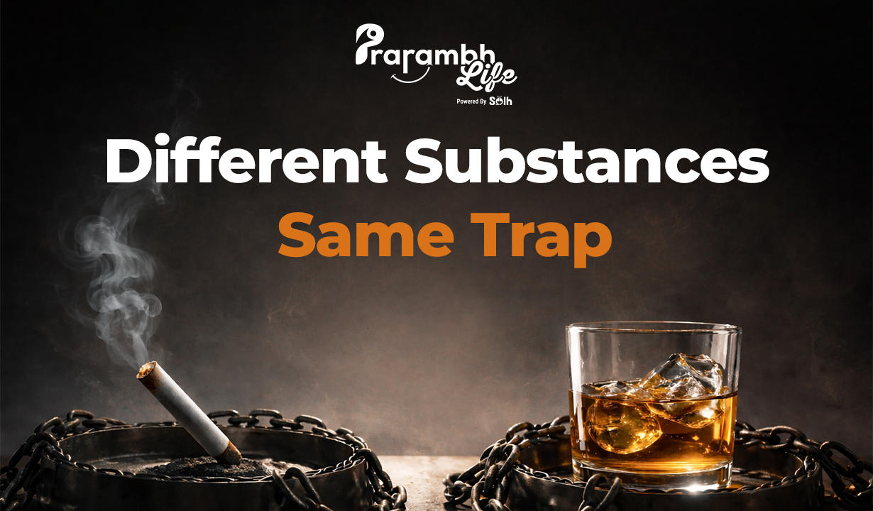 dependence on nicotine, while drinking builds deeper psychological and social dependence